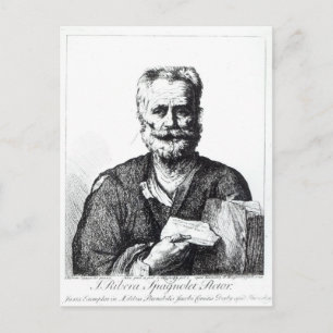Selbstportrait, 1729 postkarte