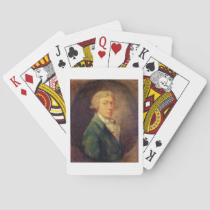 Selbstportrait, 1787 (Öl auf Leinwand) 2 Spielkarten