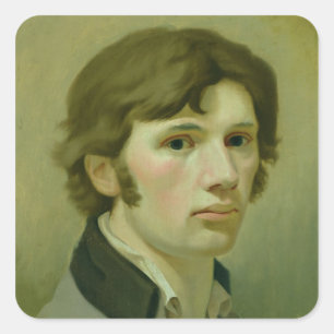 Selbstportrait, 1802 quadratischer aufkleber