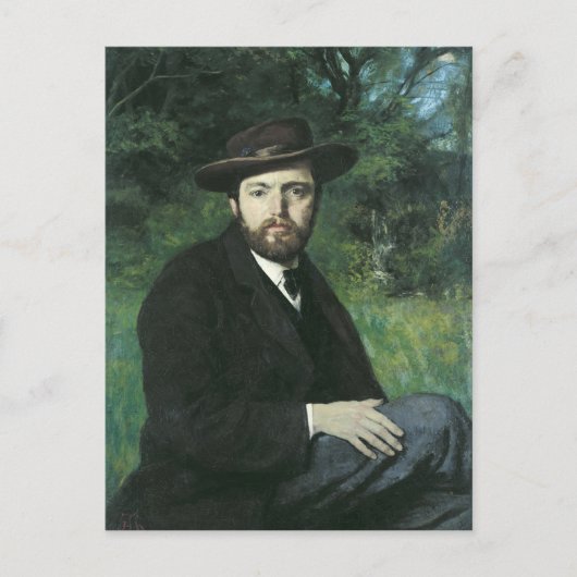 Selbstportrait, 1871 postkarte (Vorderseite)