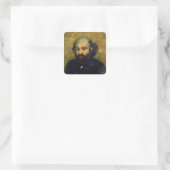 Selbstportrait, 1880-81 quadratischer aufkleber (Tasche)