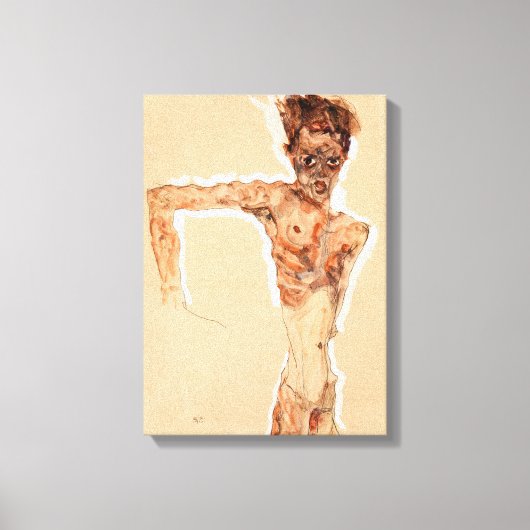 Selbstportrait (1911) | Egon Schiele | Leinwanddruck (Vorderseite)