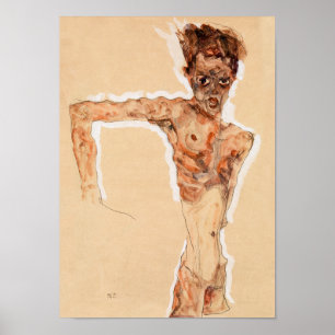 Selbstportrait (1911)   Egon Schiele   Poster