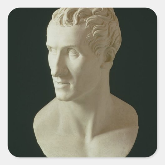 Selbstportrait 6 quadratischer aufkleber (Vorderseite)