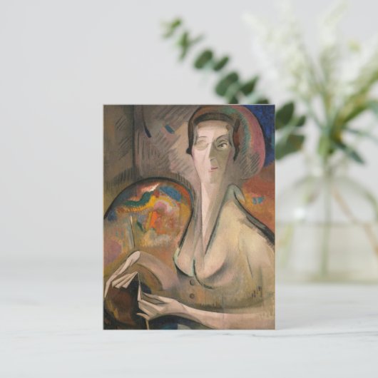 Selbstportrait | Alice Bailly Postkarte (Stehend Vorderseite)