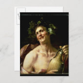 Selbstportrait als Bacchus Postkarte (Vorne/Hinten)