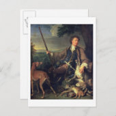 Selbstportrait als Jäger, 1699 (Öl auf Leinwand) Postkarte (Vorne/Hinten)