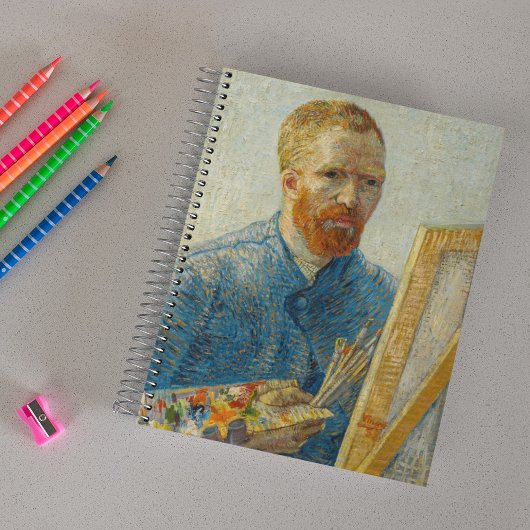 Selbstportrait als Maler von Vincent Van Gogh Notizblock