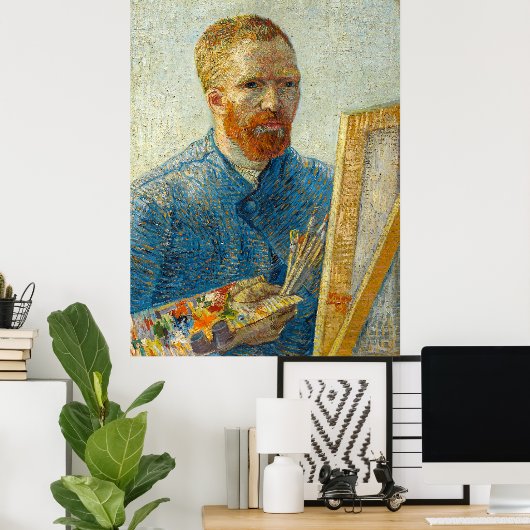 Selbstportrait als Maler von Vincent Van Gogh Poster (Heimbüro)