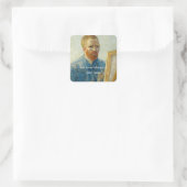 Selbstportrait als Maler von Vincent Van Gogh Quadratischer Aufkleber (Tasche)