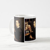 Selbstportrait am Easel Kaffeetasse (Vorderseite Links)