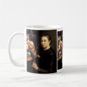 Selbstportrait am Easel Kaffeetasse (Links)