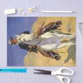 "Selbstportrait auf einem Pferd" von Frederic Remi Seidenpapier (Handwerk)