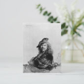 Selbstportrait auf einer Steinplatte, 1639 Postkarte (Stehend Vorderseite)