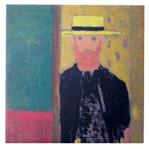 Selbstportrait (Bartter Mann), Edouard Vuillard Fliese