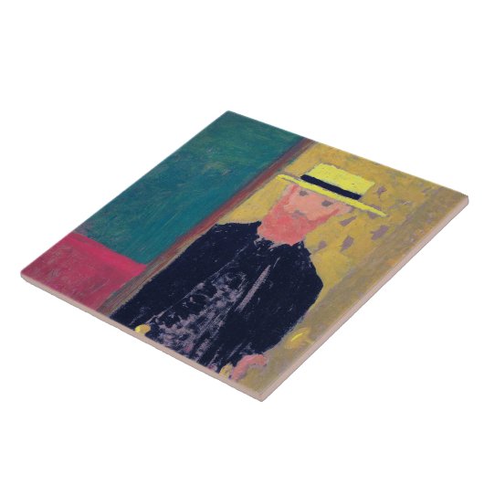 Selbstportrait (Bartter Mann), Edouard Vuillard Fliese (Seite)