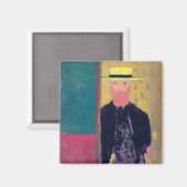 Selbstportrait (Bartter Mann), Edouard Vuillard Magnet (Vorderseite/Rückseite)