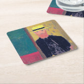 Selbstportrait (Bartter Mann), Edouard Vuillard Rechteckiger Pappuntersetzer (angewinkelt)
