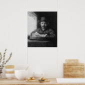 Selbstportrait beim zeichn, 1648 poster (Küche)