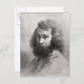 Selbstportrait, c.1845-46 postkarte (Vorne/Hinten)