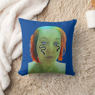 Selbstportrait der Schlange Kissen