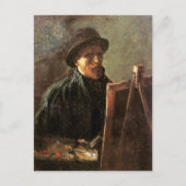 Selbstportrait, Dunkler Hut, Easel Van Gogh Fine A Postkarte (Vorderseite)