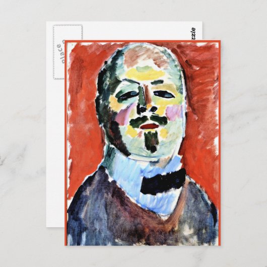 Selbstportrait, Gemälde von Alexi Jawlensky, 1905 Postkarte (Vorne/Hinten)