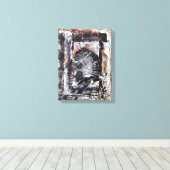 Selbstportrait-gepackte Leinwand (Insitu (Holzboden))