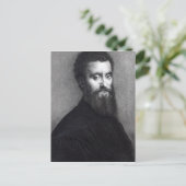 Selbstportrait, graviert von Jean-Louis Potrelle Postkarte (Stehend Vorderseite)