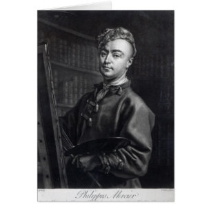 Selbstportrait, graviert von John Faber, 1735