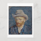 Selbstportrait Gray Felt Hat, Van Gogh Fine Art Postkarte (Vorderseite)