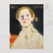 Selbstportrait-Helene von Helene Schjerfbeck Postkarte (Vorderseite)