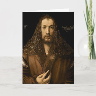 Selbstportrait im Alter von 28, 1500 Karte