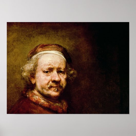 Selbstportrait im Alter von 63, 1669 Poster (Vorne)
