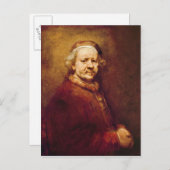 Selbstportrait im Alter von 63, 1669 Postkarte (Vorne/Hinten)