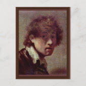 Selbstportrait im frühen Alter. Von Rembrandt Van Postkarte (Vorderseite)