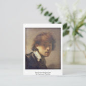 Selbstportrait im frühen Alter von Rembrandt Van R Postkarte (Stehend Vorderseite)