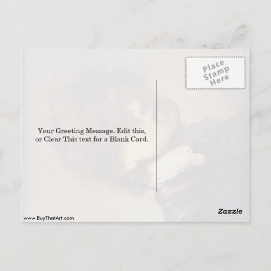 Selbstportrait im frühen Alter von Rembrandt Van R Postkarte (Rückseite)