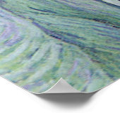 Selbstportrait in Blau von Vincent van Gogh Poster (Ecke)