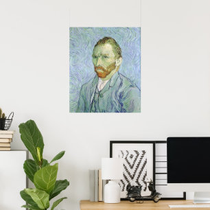 Selbstportrait in Blau von Vincent van Gogh Poster