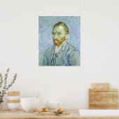Selbstportrait in Blau von Vincent van Gogh Poster (Küche)