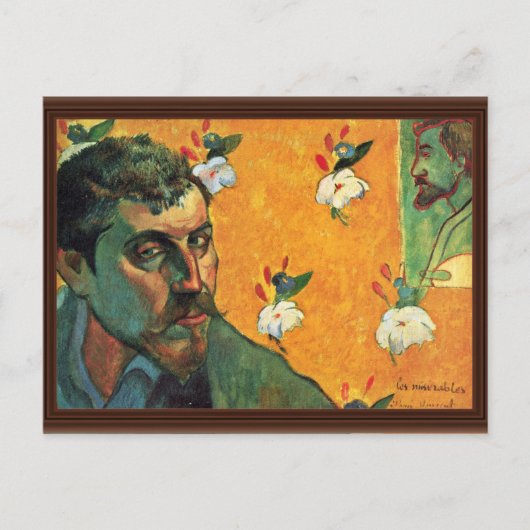 Selbstportrait (in der Rolle von 'Les Miserables'  Postkarte (Vorderseite)