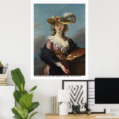 Selbstportrait in einem Strohhut 1782 Poster (Heimbüro)