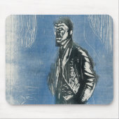 Selbstportrait in Mondlicht von Edvard Munch Mousepad (Vorne)