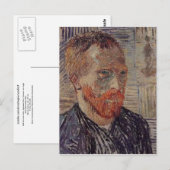 Selbstportrait, japanische Printwerbung, Van Gogh  Postkarte (Vorne/Hinten)