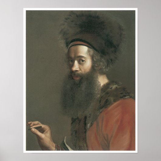 Selbstportrait, Jean-Etienne Liotard, 1744-45 Poster (Vorne)