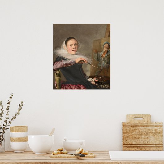 Selbstportrait - Judith Leyster Fine Art Poster (Küche)