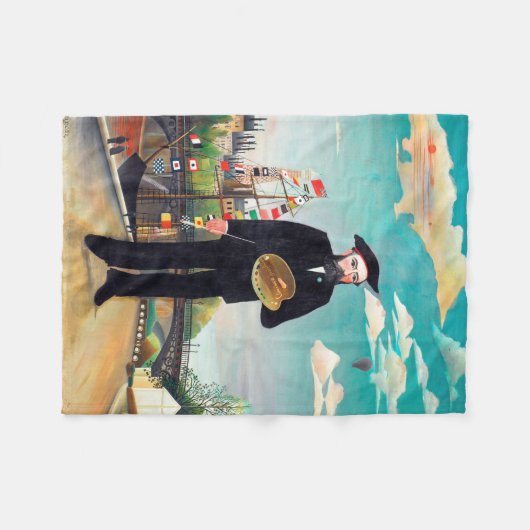 Selbstportrait, Landschaft, Rousseau Fleecedecke (Vorderseite (Horizontal))