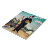 Selbstportrait, Landschaft, Rousseau Fliese (Seite)