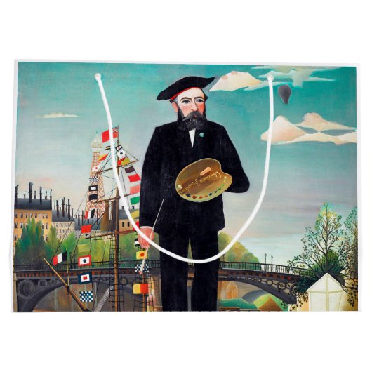 Selbstportrait, Landschaft, Rousseau Große Geschenktüte (Rückseite)